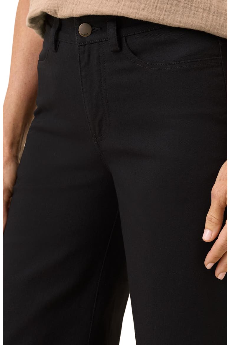 Organic Cotton Stretch Twill Wide Leg Pant, Alternate, color, Black