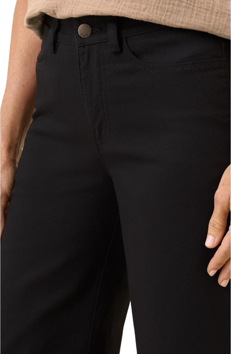 Pact Organic Cotton Stretch Twill Wide Leg Pant, Alternate, color, Black