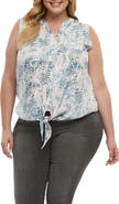 Tart Liya Print Tie Hem Top