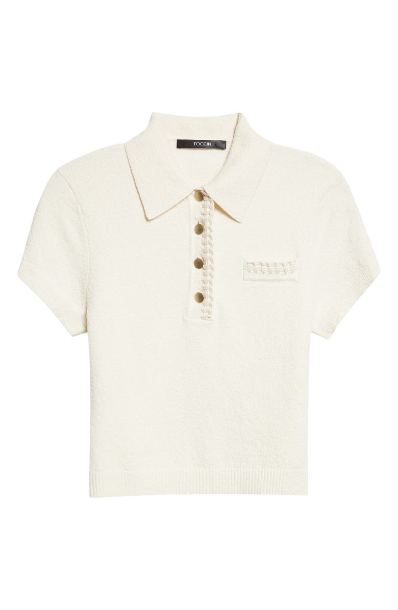Toccin Nova Short Sleeve Terry Cloth Polo, Alternate, color, Sandstone