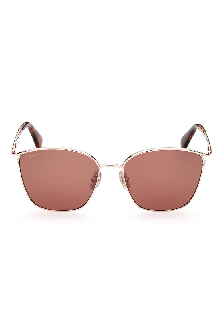 55mm Aviator Sunglasses, Main, color, RED HAVANA / BROWN
