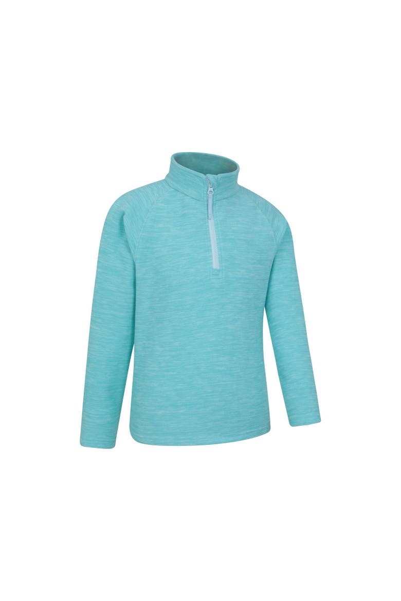 Childrens/Kids Snowdonia Half Zip Fleece Top, Alternate, color, Turquoise