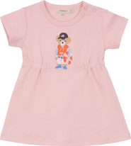 Fragile Bear Print Cotton A-Line Dress