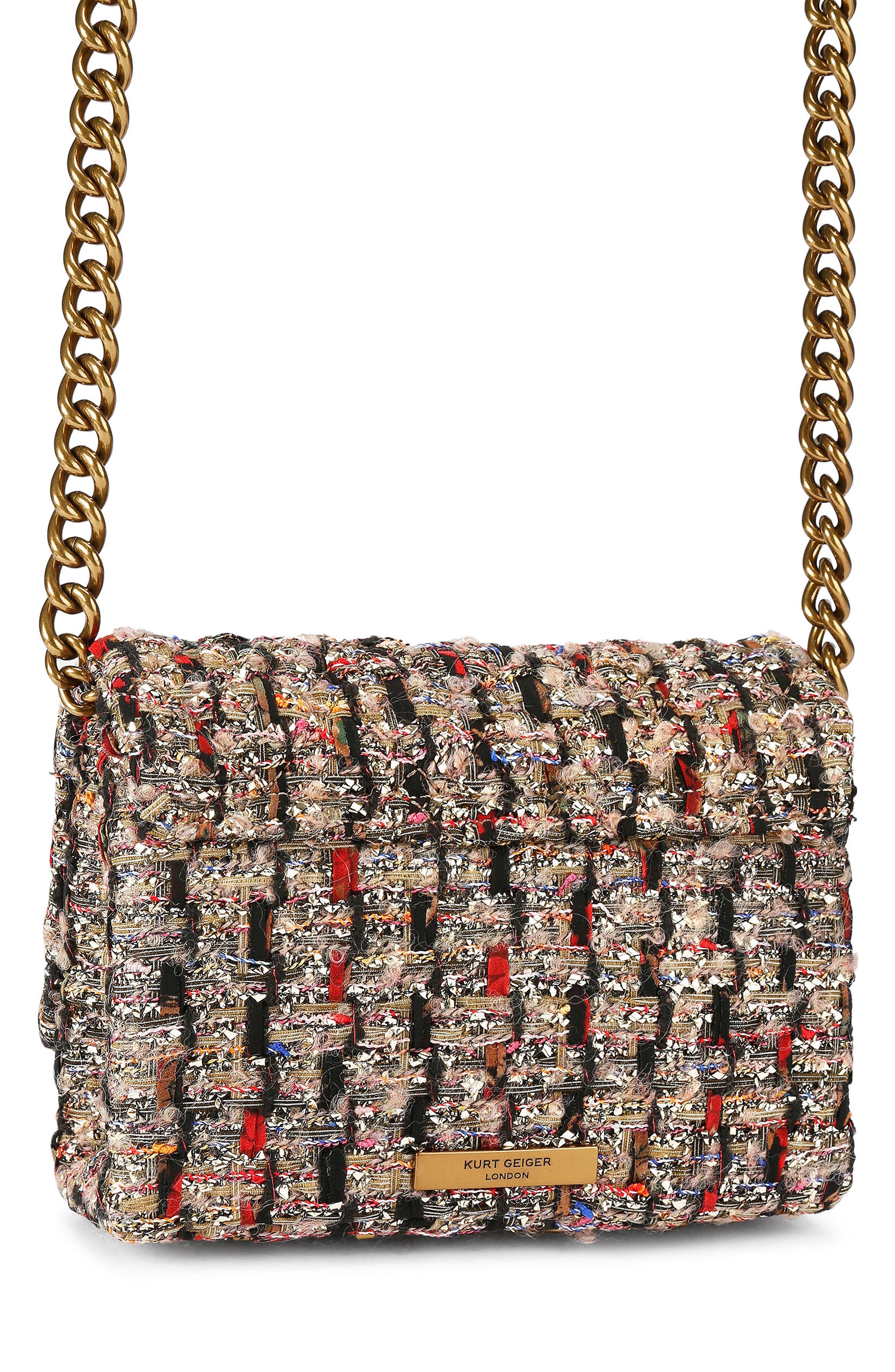 Kurt Geiger London Nano Kensington Boucle Crossbody Bag, Alternate, color, Open Yellow