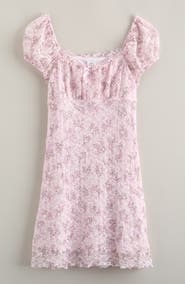 Treasure & Bond Kids' Lace Puff Sleeve Dress