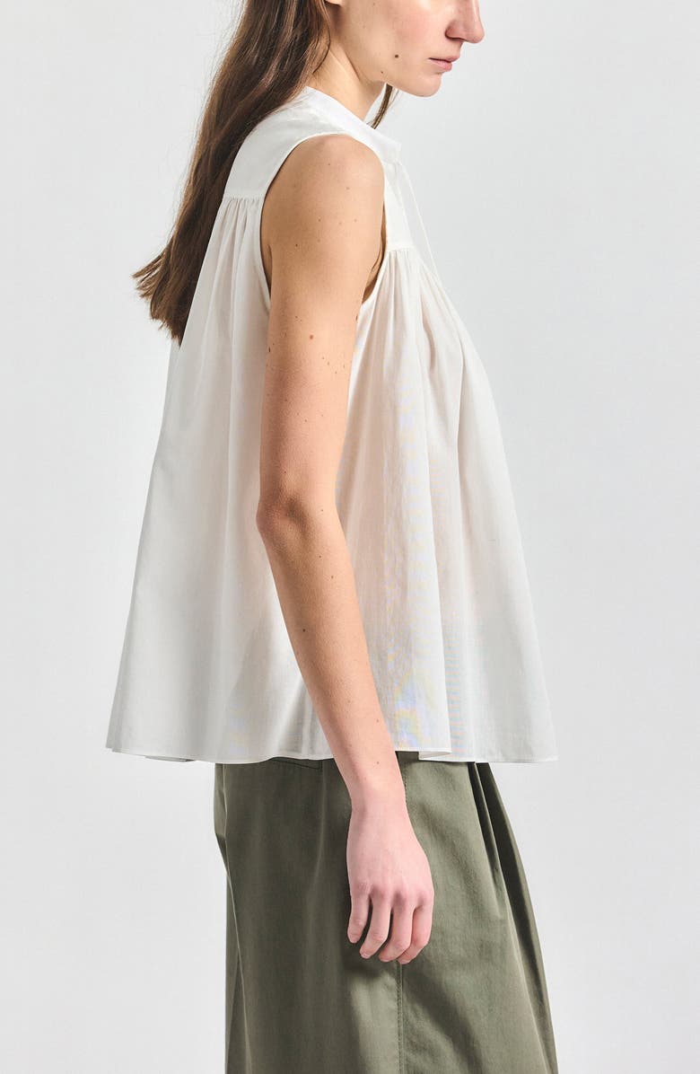 Derek Lam 10 Crosby Chase Semisheer Sleeveless Top, Alternate, color, Marshmallow