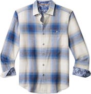 Tommy Bahama Canyon Beach Orcas Ombré Check Cotton Flannel Button-Up Shirt