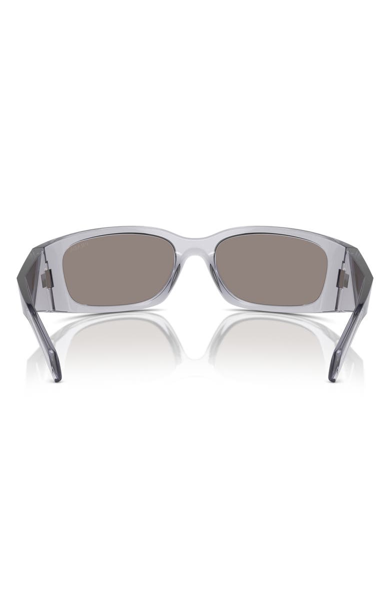 Prada 60mm Butterfly Sunglasses, Alternate, color, Transparent Grey