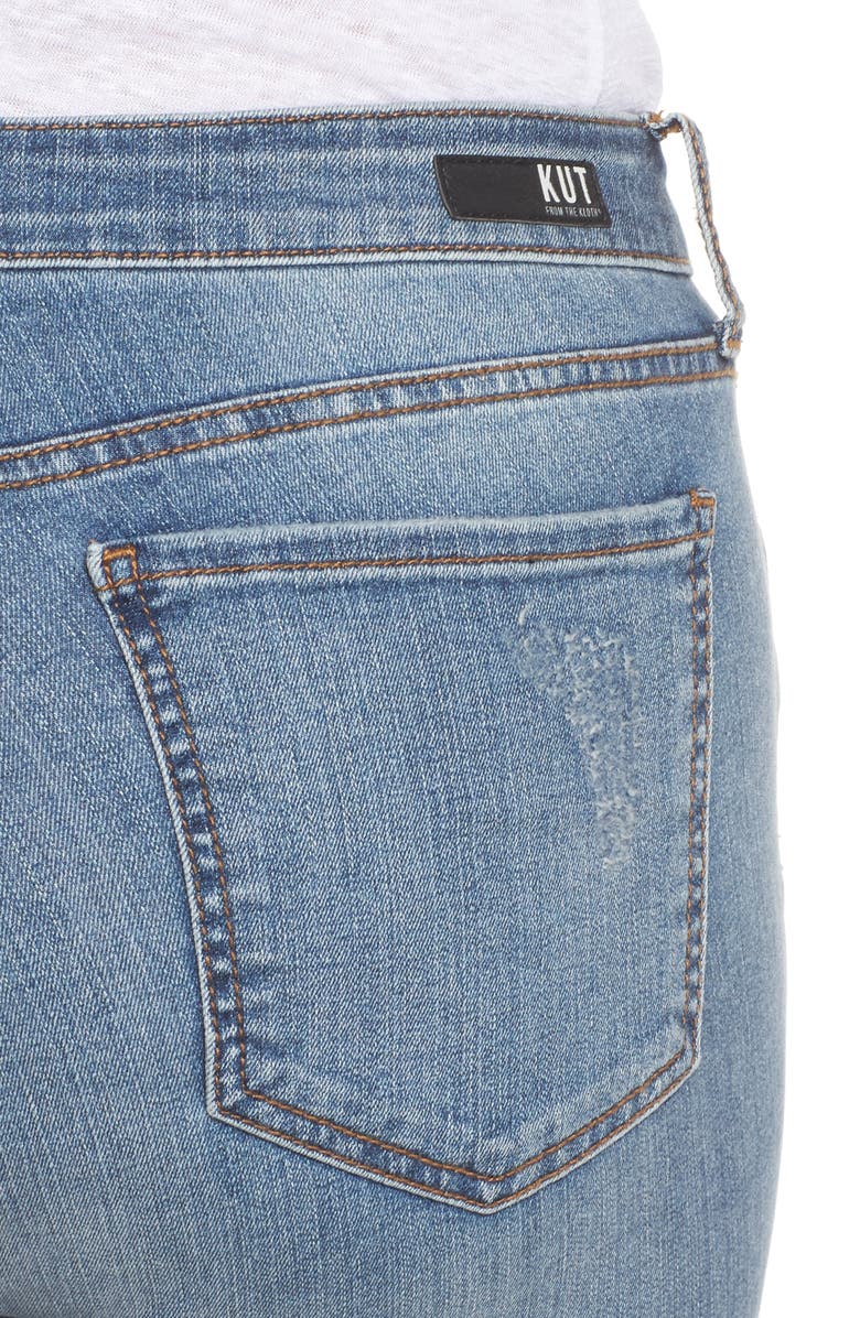 KUT from the Kloth Donna High Waist Ankle Skinny Jeans, Alternate, color, 