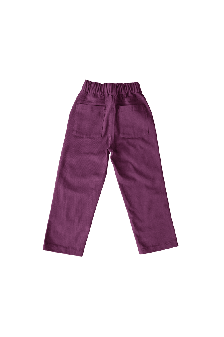 Kids’ Jules Organic Cotton Twill Pants, Alternate, color, Plum