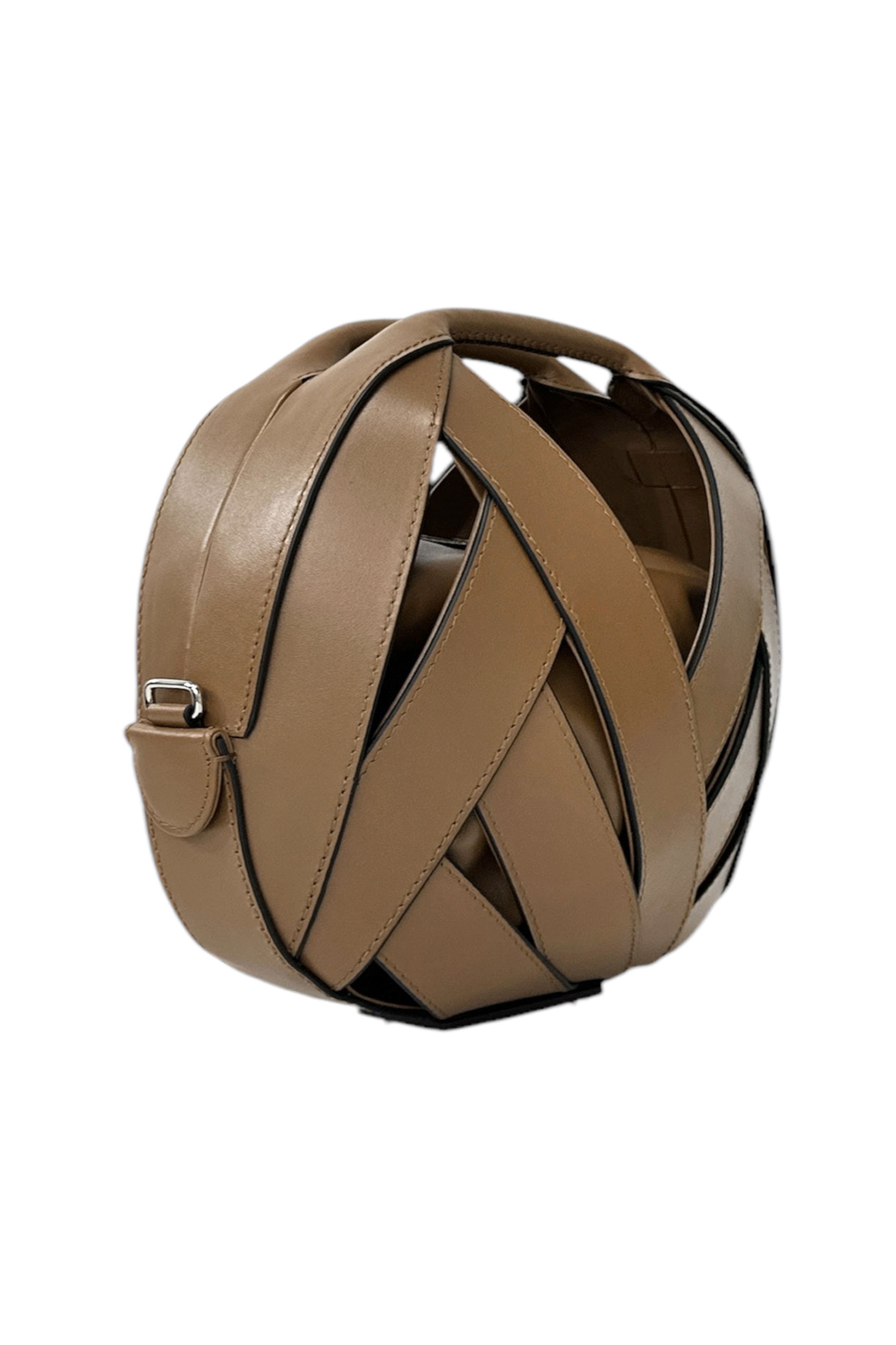 PERRIN PARIS Le Petit Panier Shoulder Bag, Alternate, color, Sepia