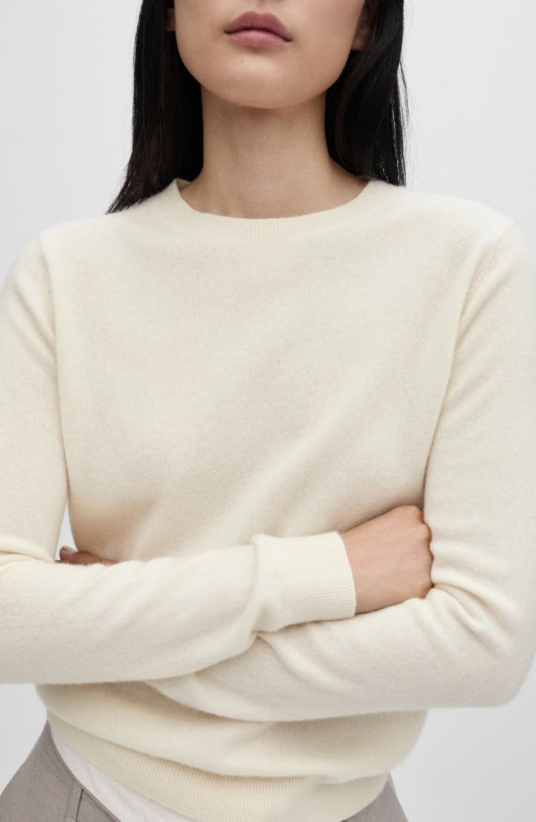 MANGO Cashmere Sweater, Alternate, color, Ecru
