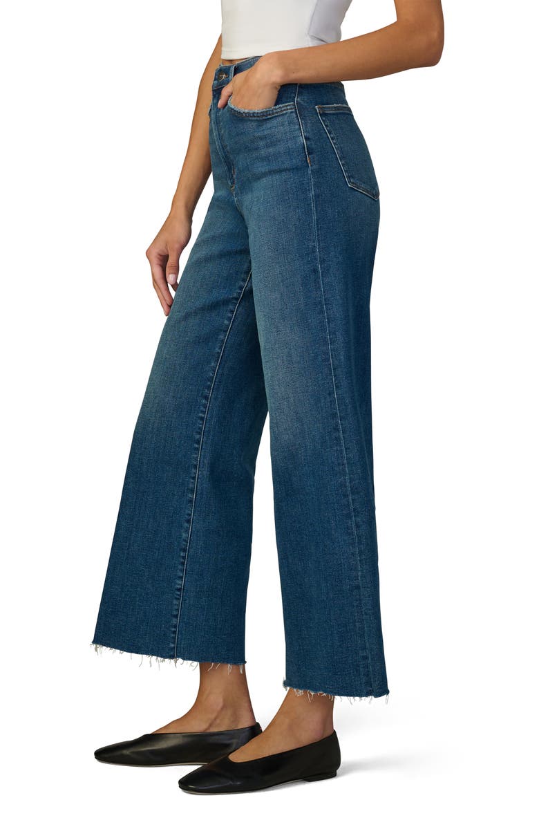 Joe's Jeans The Mia Raw Hem High Waist Ankle Wide Leg Jeans, Alternate, color, Candor