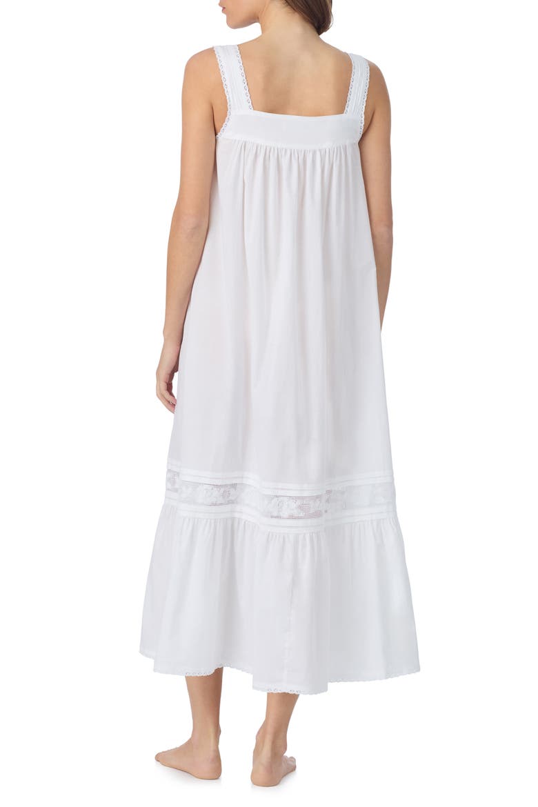 Adrianna Sleeveless Cotton Ballet Nightgown, Alternate, color, WHITE