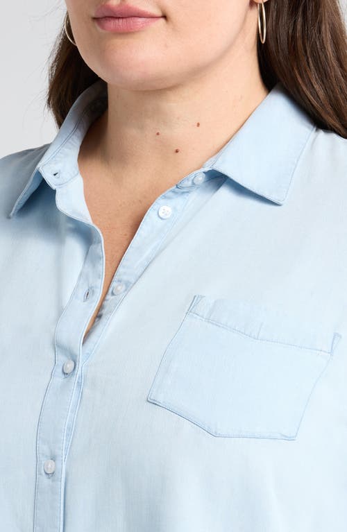 CASLONR CASLON(R) CHAMBRAY BUTTON-UP SHIRT