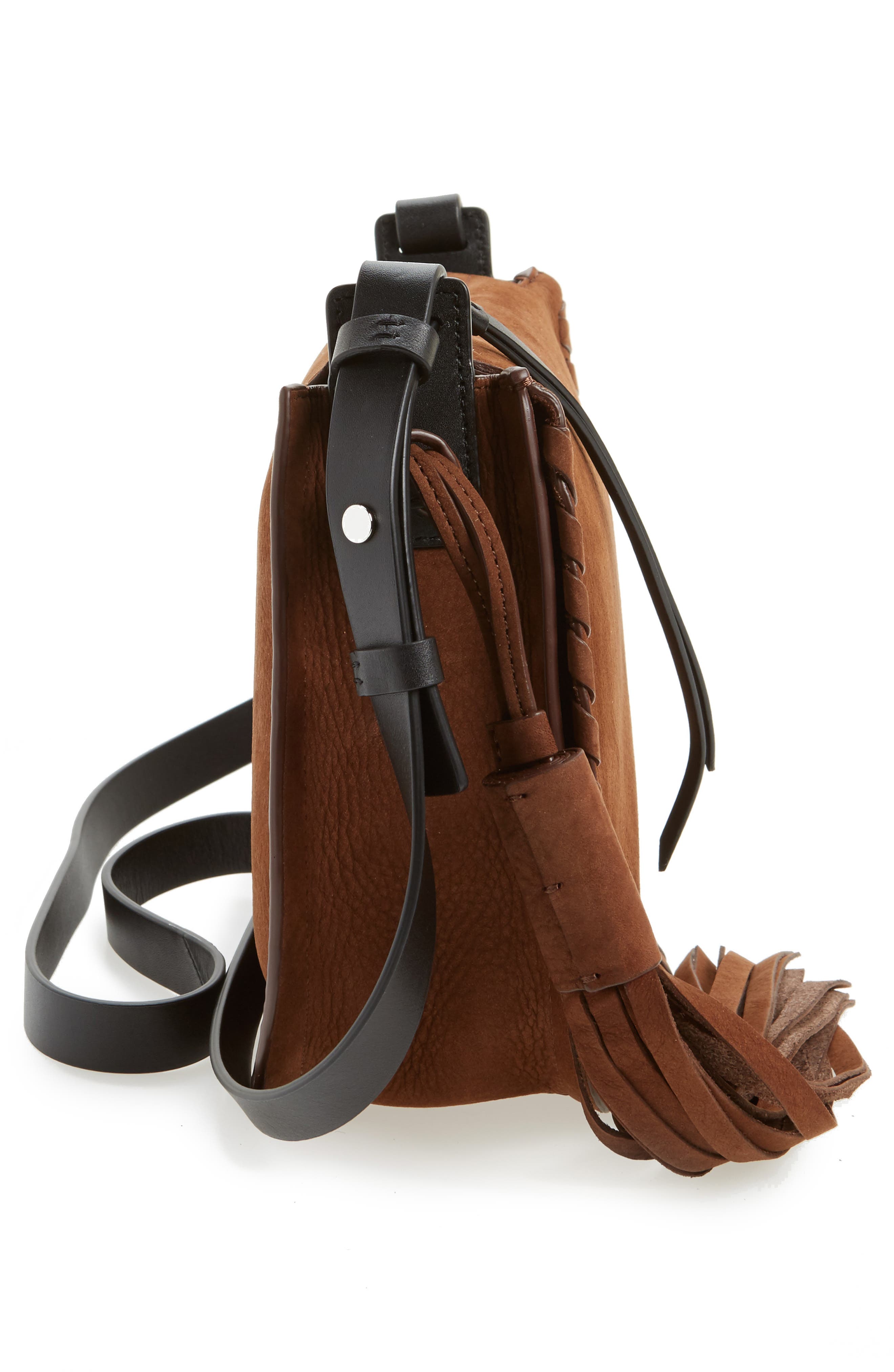 AllSaints Mori Suede Crossbody Bag, Alternate, color, 