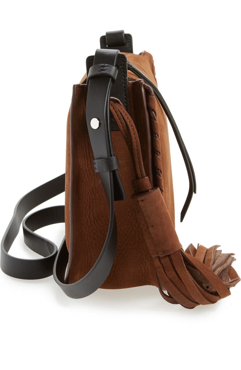 AllSaints Mori Suede Crossbody Bag, Alternate, color,