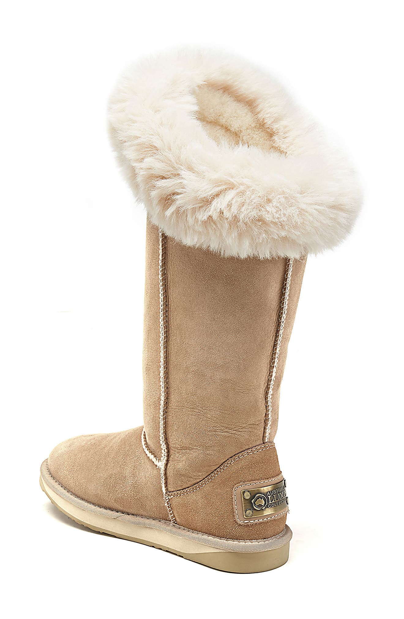 Australia Luxe Collective Foxy Genuine Shearling Lined Boot, Alternate, color, Sand