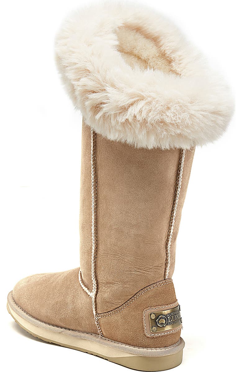 Australia Luxe Collective Foxy Genuine Shearling Lined Boot, Alternate, color, Sand