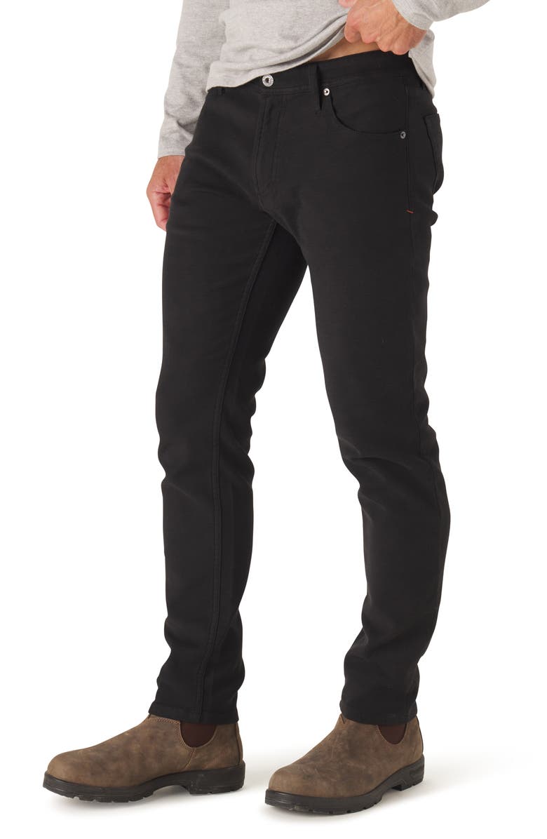 The Normal Brand Comfort Terry Five-Pocket Tailored Fit Pants, Alternate, color, Black