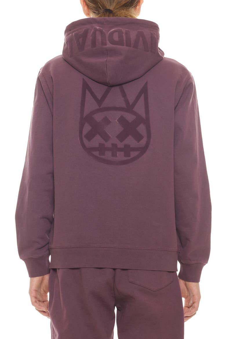 Logo Zip-Up Hoodie, Alternate, color, GRAPE COMPOTE