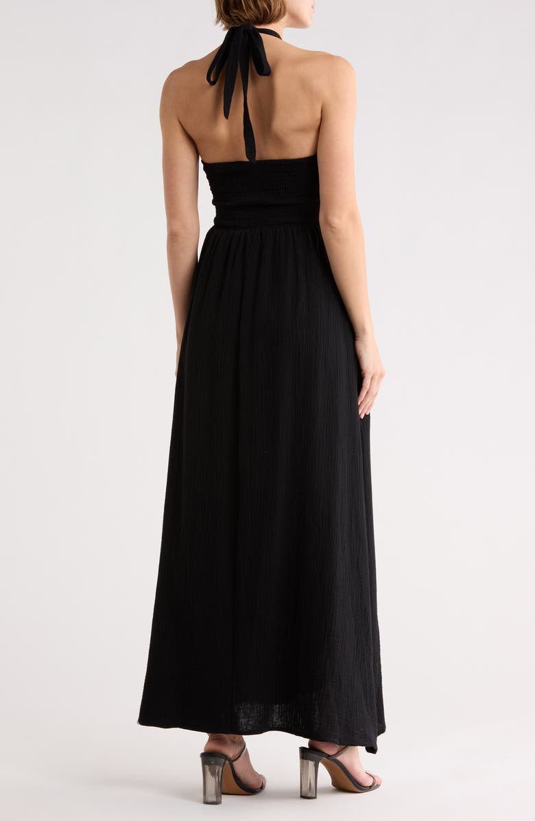 LBLC the label Dakota Cutout Halter Dress, Alternate, color, Black
