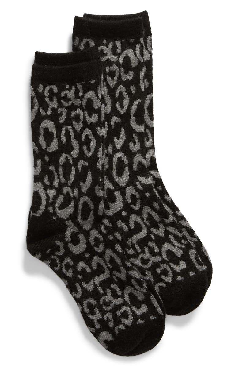 Natori 2-Pack Animal Pattern Crew Socks, Main, color,