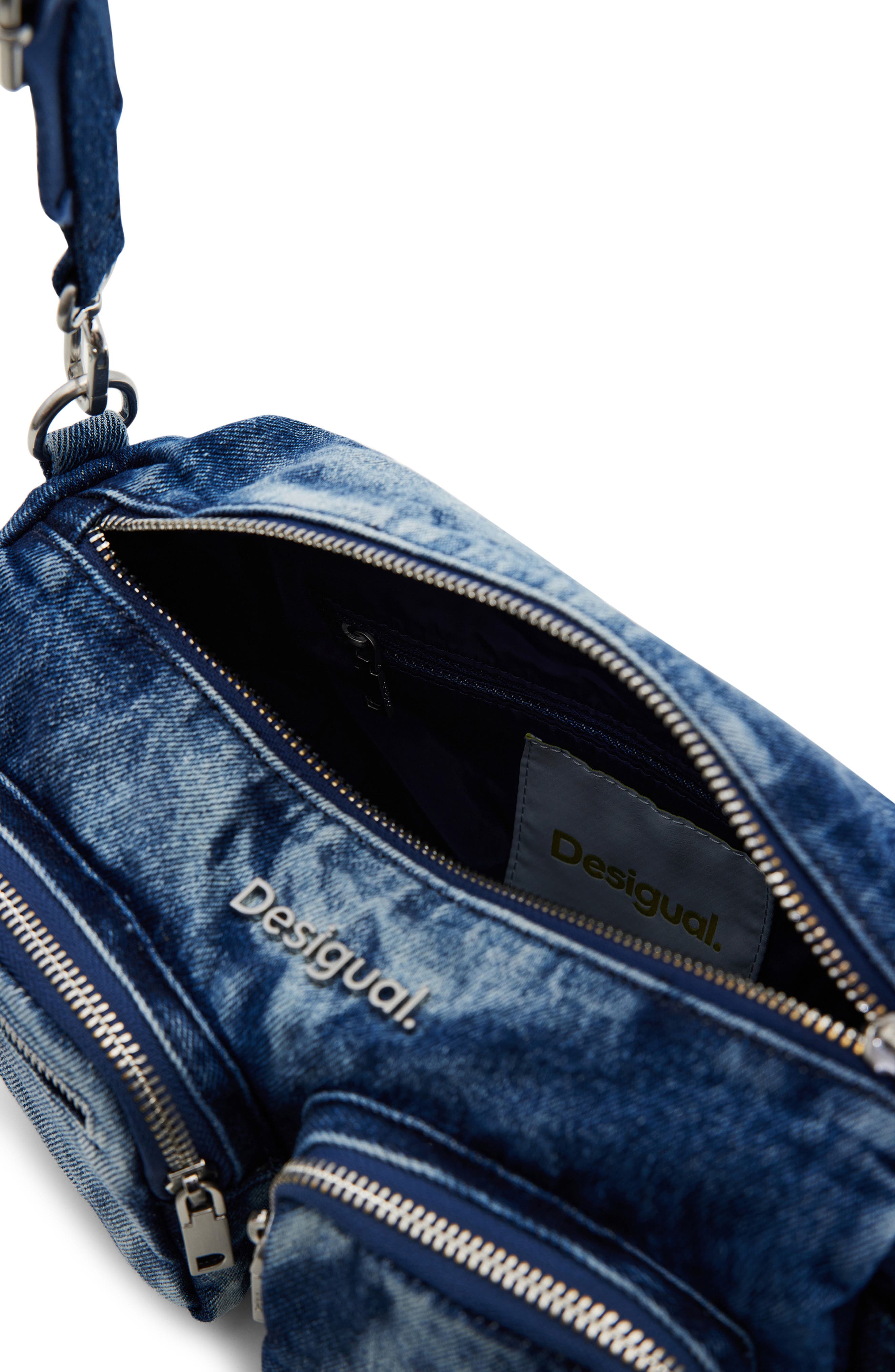 Desigual Denim Shoulder Bag, Alternate, color, 