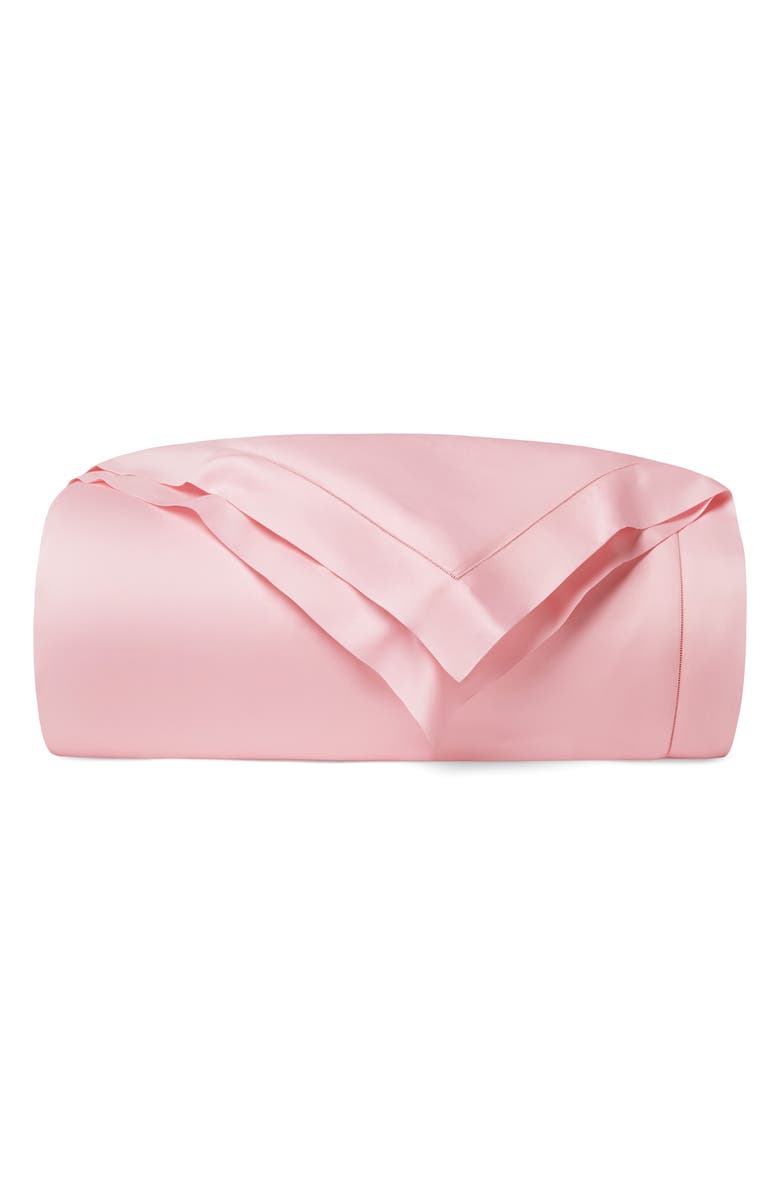SFERRA Fiona Cotton Sateen Duvet Cover, Main, color, Carnation