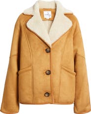 Sam Edelman Faux Suede 
Faux Shearling Jacket