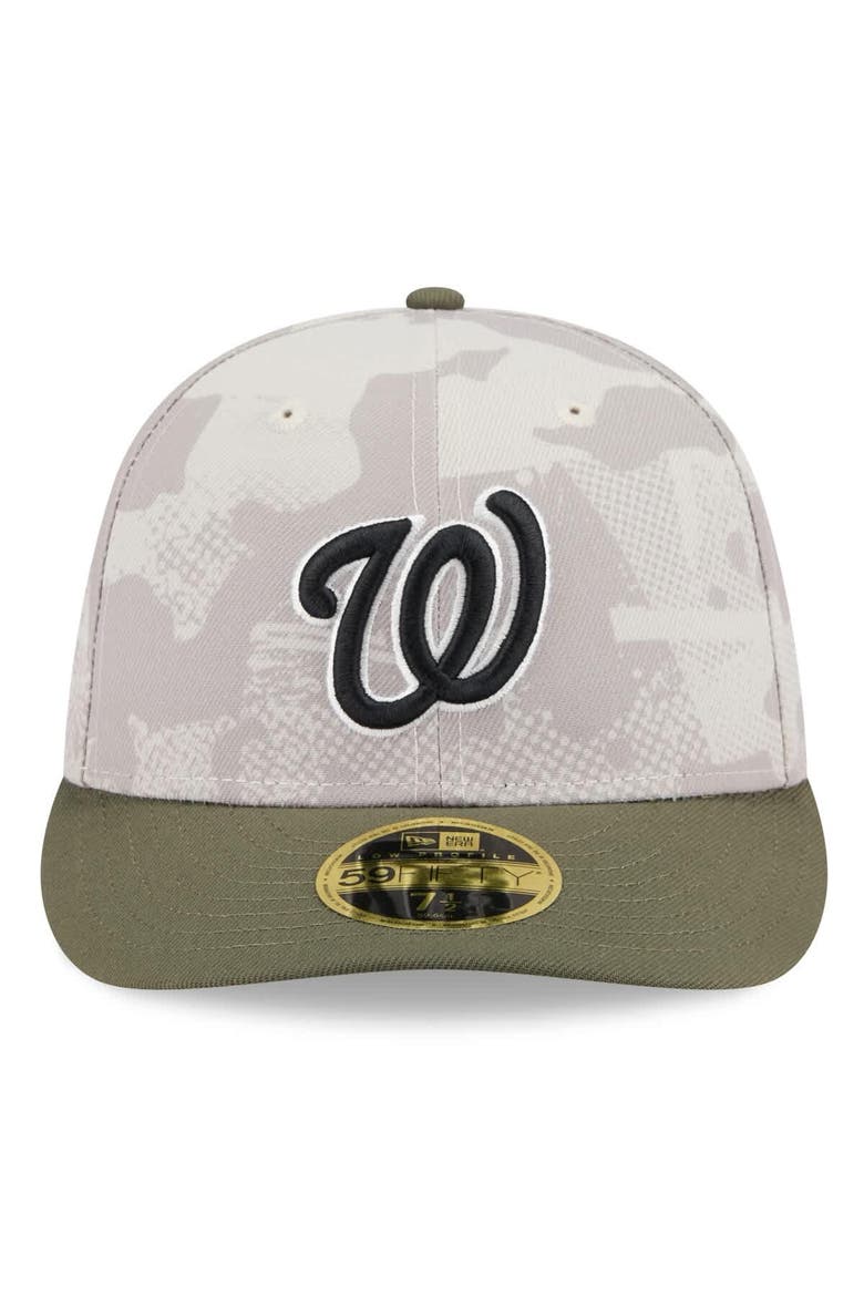 Men's New Era Light Beige/Olive Washington Nationals 2025 Armed Forces Day Low Profile 59FIFTY Fitted Hat, Alternate, color, Light Beige