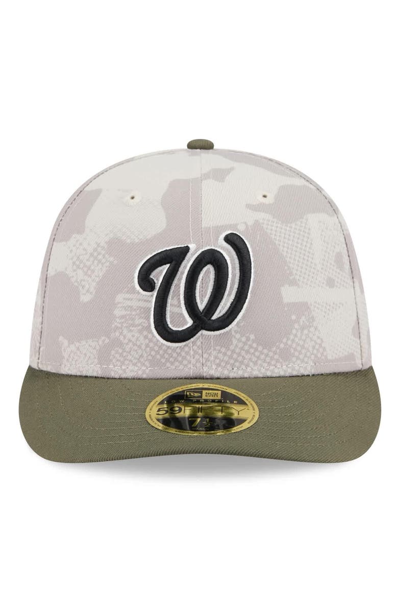 New Era Men's New Era Light Beige/Olive Washington Nationals 2025 Armed Forces Day Low Profile 59FIFTY Fitted Hat, Alternate, color, Light Beige