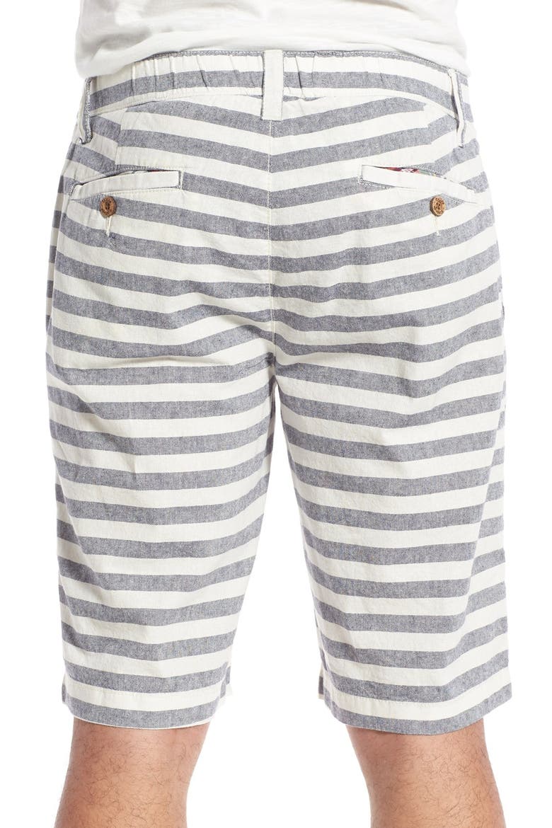 Stripe Linen & Cotton Shorts, Alternate, color, STRIPE LINEN COTTON