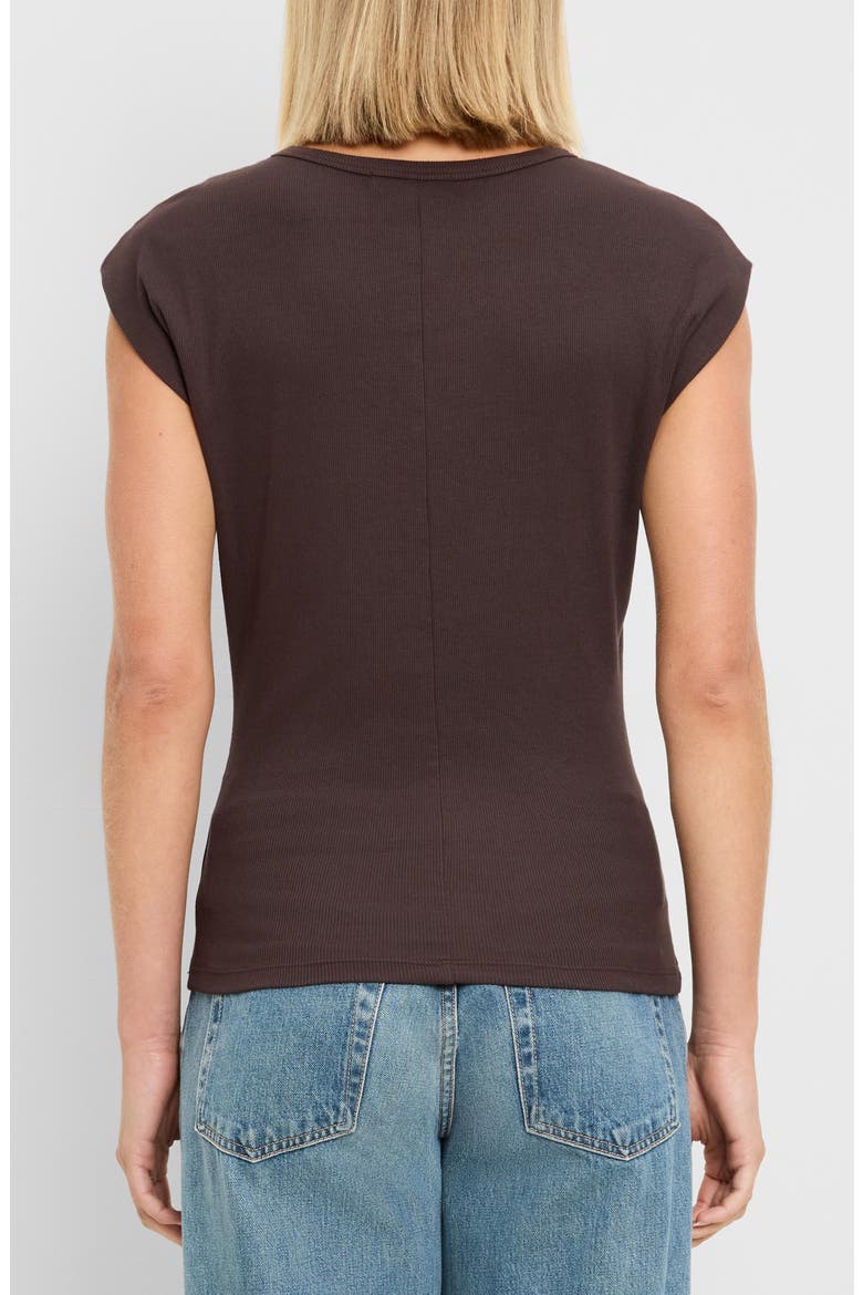 Joni Power Shoulder Rib Top, Alternate, color, JAVA