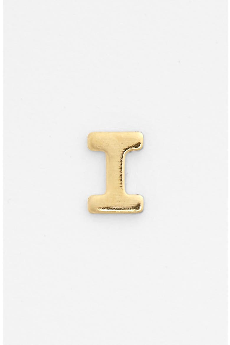 Single Initial Earring, Main, color, I