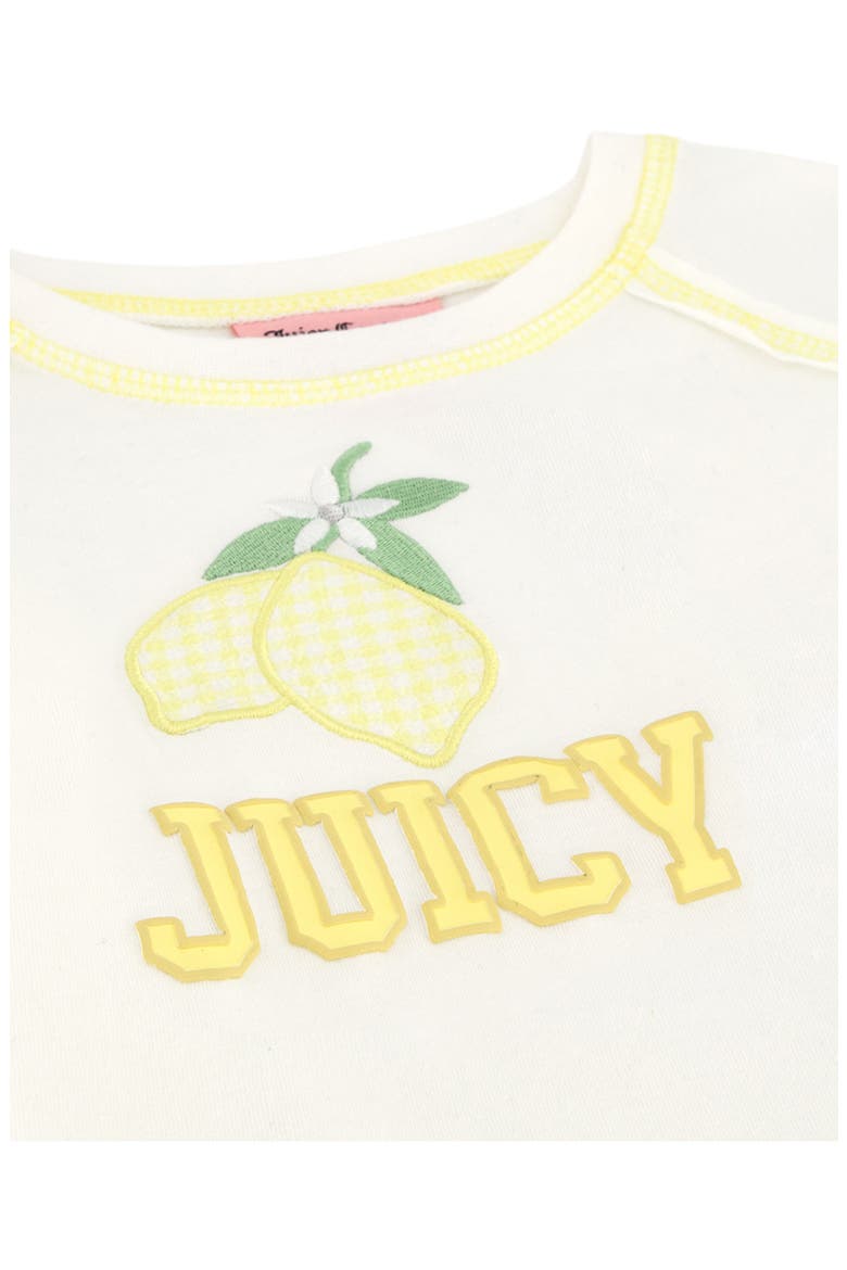 Kids' Lemon Embroidered T-Shirt & Skirt, Alternate, color, YELLOW/ WHITE