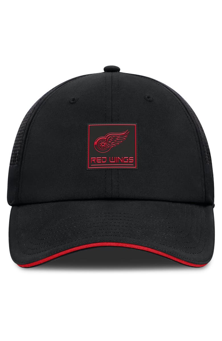 FANATICS Men's Fanatics Black Detroit Red Wings Driver Adjustable Hat, Alternate, color, 