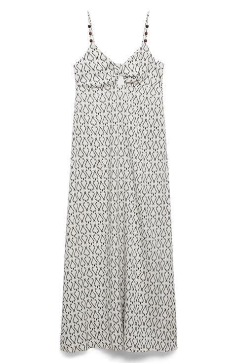 Print Maxi Babydoll Dress