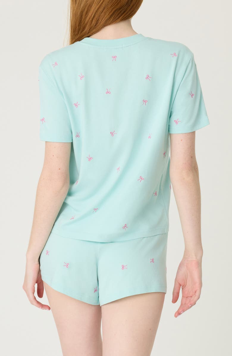 PJ Salvage Pretty Punch Double Brushed Pointelle Short Pajamas, Alternate, color, Light Mint