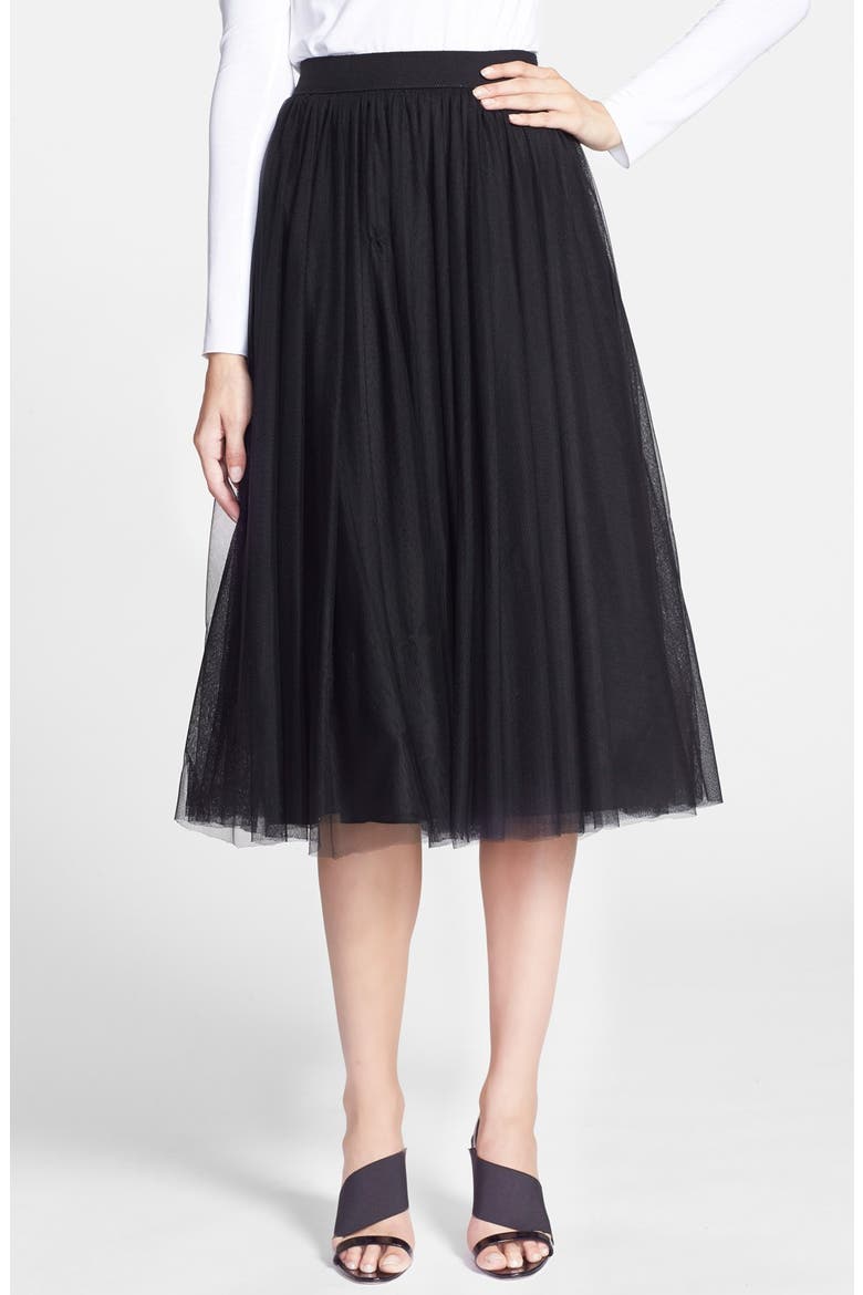 'Shadow Waltz' Skirt, Main, color, BLACK