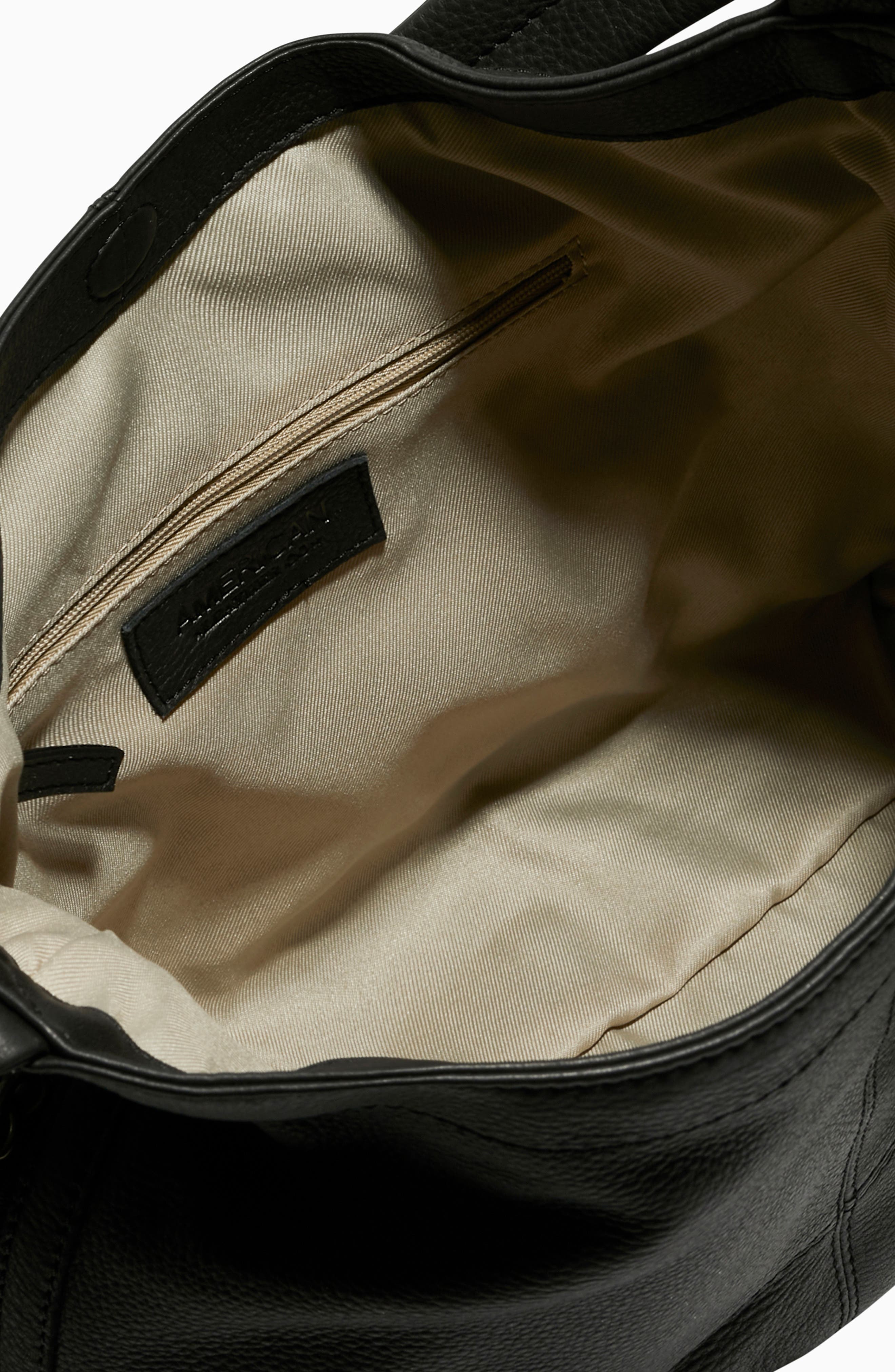 AMERICAN LEATHER CO. Virginia Leather Hobo Bag, Alternate, color, 