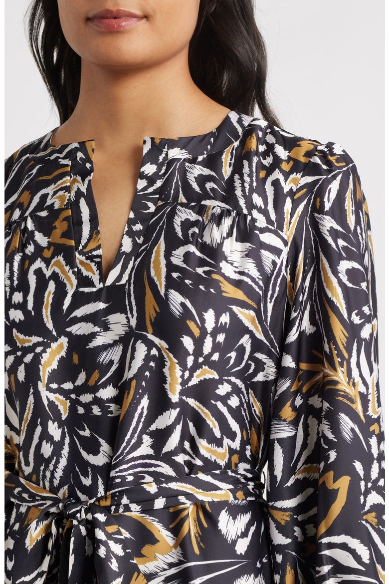 Floral Long Sleeve Dress, Alternate, color, BLACK MULTI