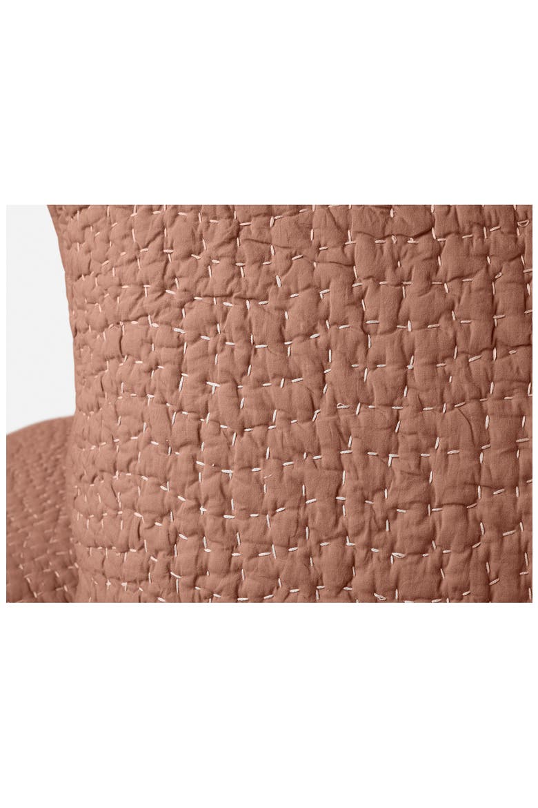 Pebbled Organic Cotton Pillow Sham, Alternate, color, PRALINE