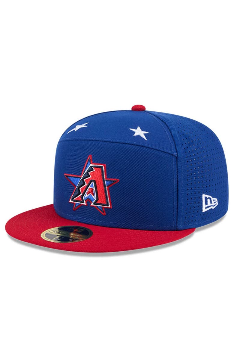 New Era Men's New Era Blue/Red  Arizona Diamondbacks 2025 MLB All-Star Game Workout Side Patch 59FIFTY Fitted Hat, Alternate, color, Blue