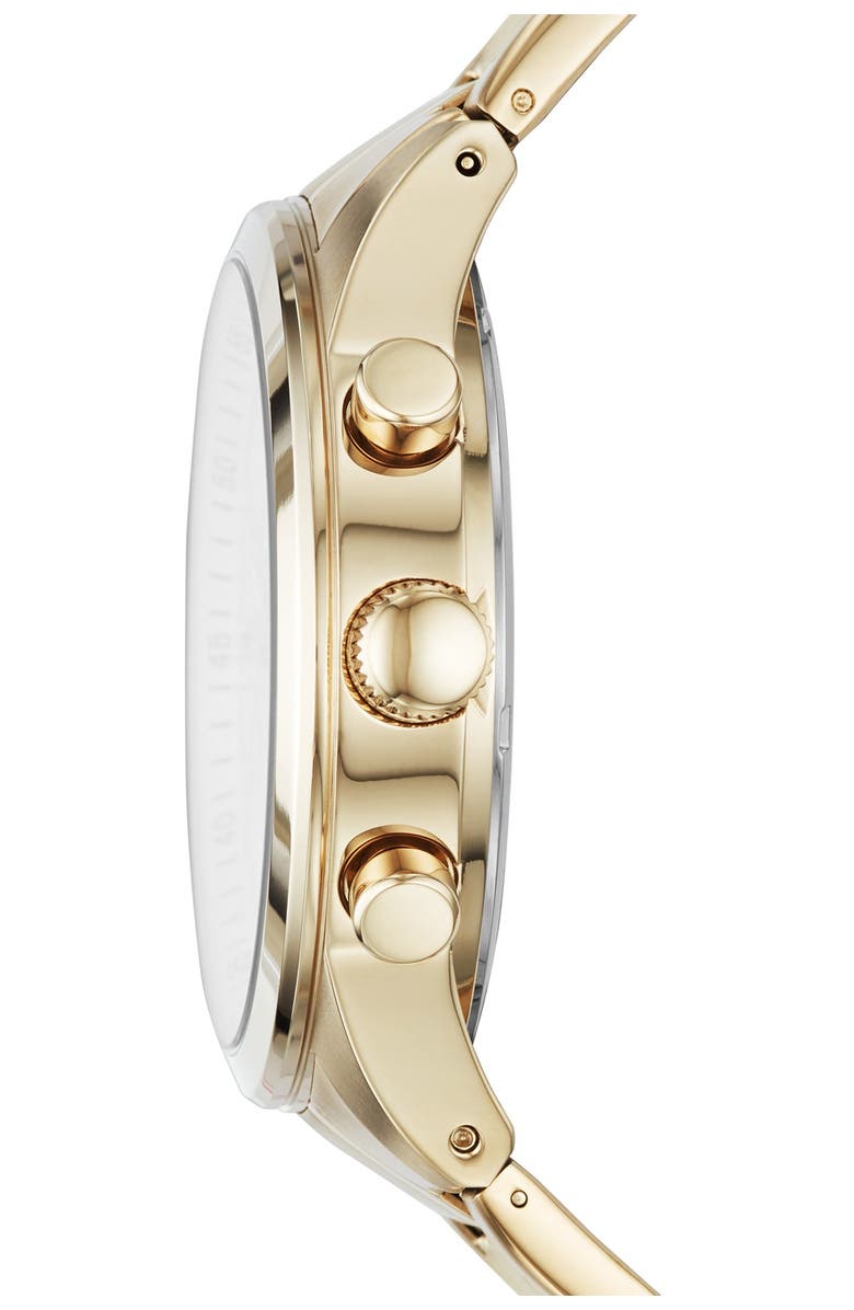 Fossil Men's Flynn Chronograph Gold-Tone Stainless Steel Watch, 46mm, Main, color, 