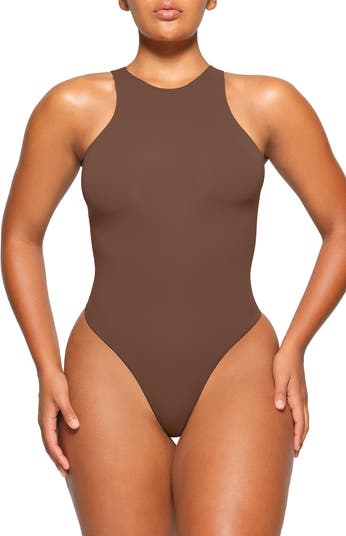 Tan suede extremely soft bodysuit high quality One size