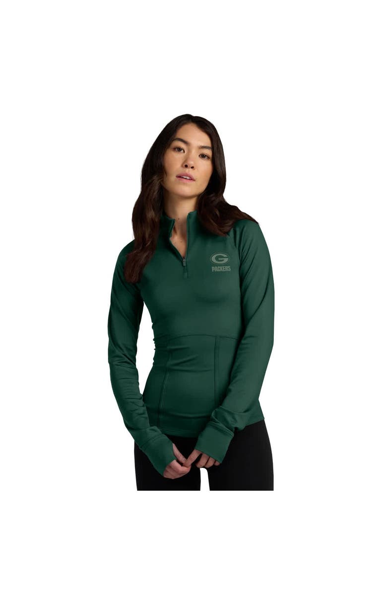 FANATICS Women's Fanatics Green Green Bay Packers Elements Raglan Quarter-Zip Jacket, Alternate, color, Green