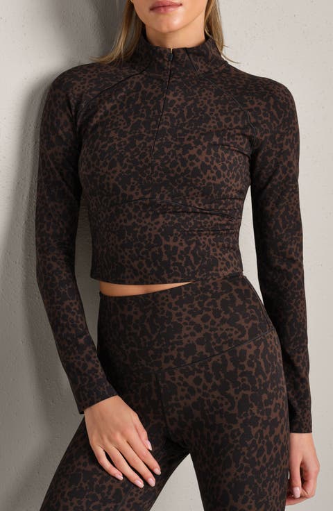 Revive Leopard Quarter Zip Top