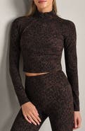 Rhone Revive Leopard Quarter Zip Top