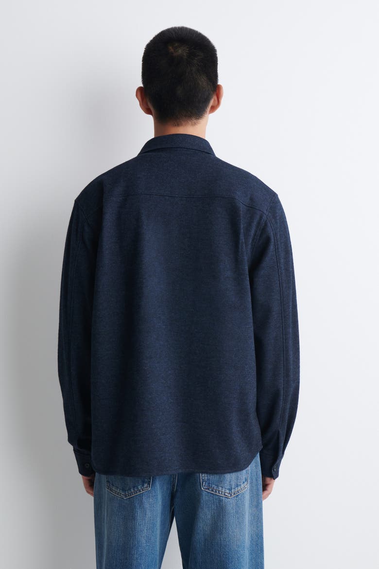 Relaxed Jersey Overshirt, Alternate, color, NAVY MÉLANGE